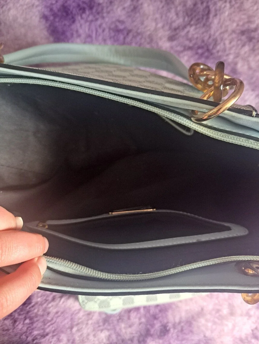 Tote and Wallet Set with Gold Accents - Women Mia K Collection